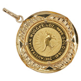 K24YG イエローゴールド K18YG イエローゴールド エリザベス2世 オーストラリア ナゲット15ドル金貨 1/10 OZ ペンダントトップ レディース 【中古】